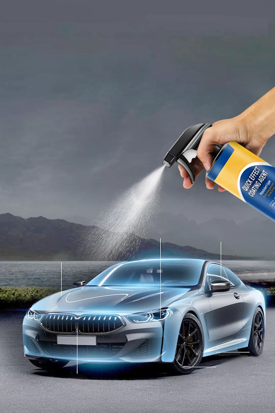Detailing the exterior of a car